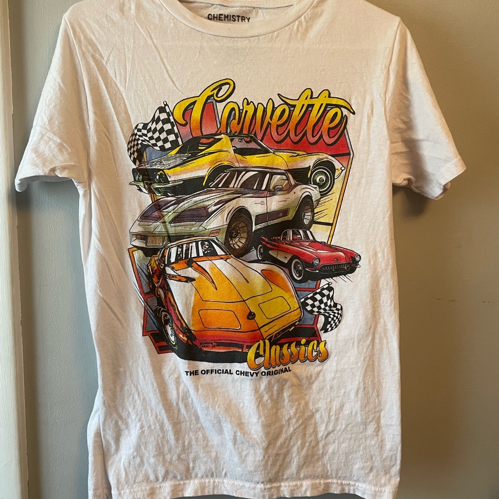 White Corvette T-Shirt. Size S.